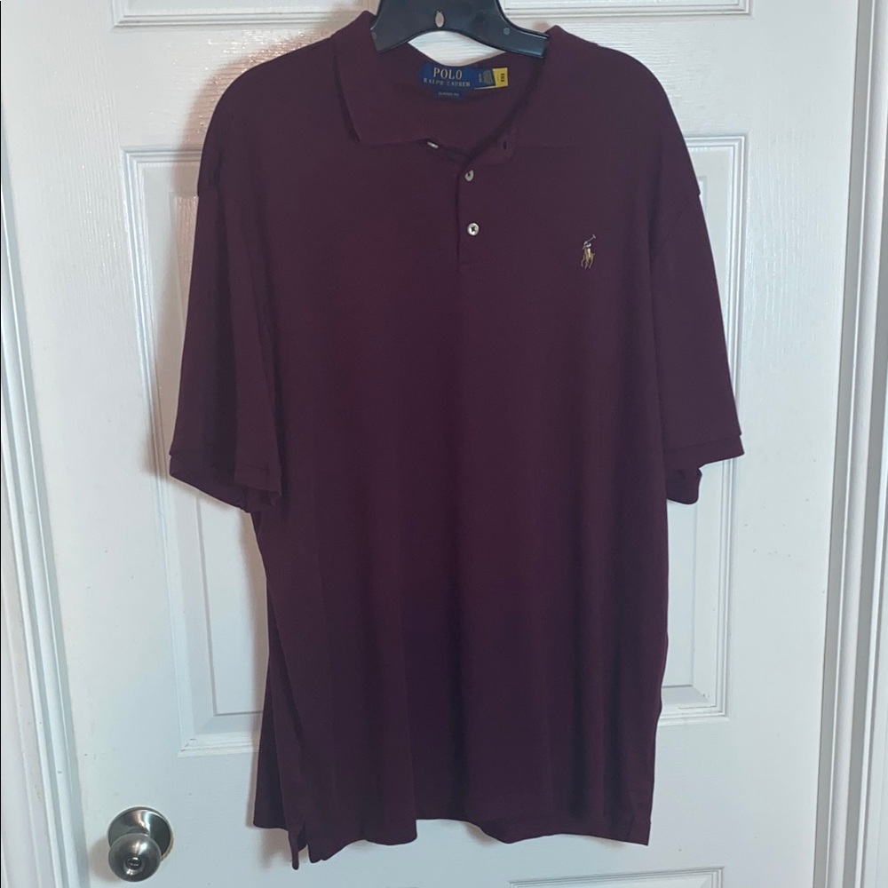 Polo by Ralph Lauren Men's Classic Fit Short Sleeve Logo Size XL Burgundy